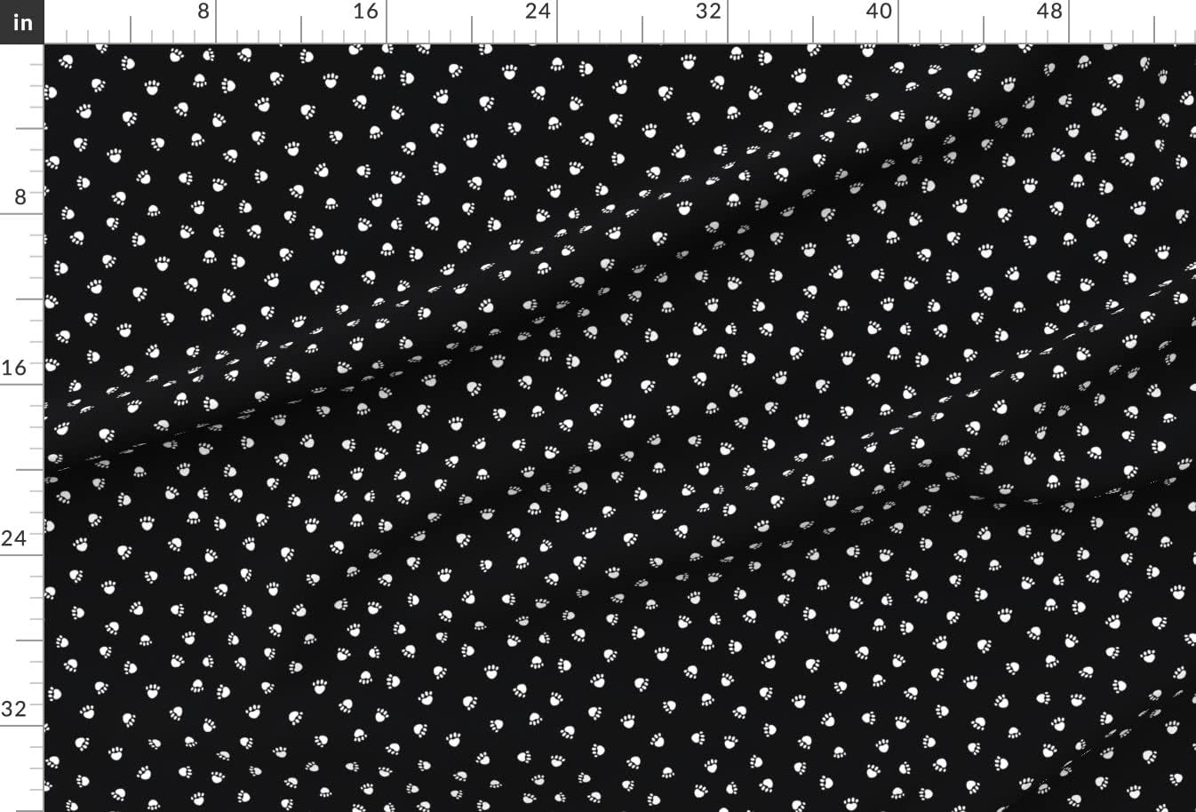 Spoonflower Fabric - Black White Paw Print Pet Dogs Cat Paws Pets Portrait Printed on Minky Fabric by The Yard - Sewing Baby Blankets Quilt Backing Plush