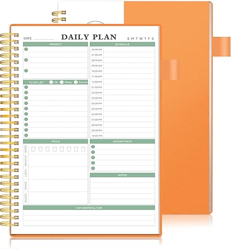 ALLTREE - Agenda diaria sin fecha, planificador diario sin fecha, planificador diario de lista de tareas pendientes con seguimiento de comidas,