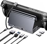 UGREEN Steam Deck Dock with 4K@60Hz HDMI, 1Gbps Ethernet, Foldable Stand | 9-in-1 Docking Station for Steam Deck/Rog Ally/Legion Go, 85W Charging Output, 10Gbps Max Data Tranfer, SD/ TF Slot 104MB/s