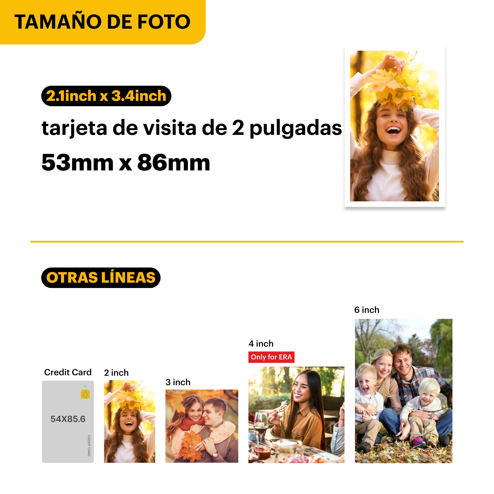 KODAK Mini 2 ERA 4PASS Impresora de Fotos Portátil (5,3x8,6cm) (Impresora + Pack con 38 Hojas (8 Hojas Iniciales + 30 Hojas), Negro)