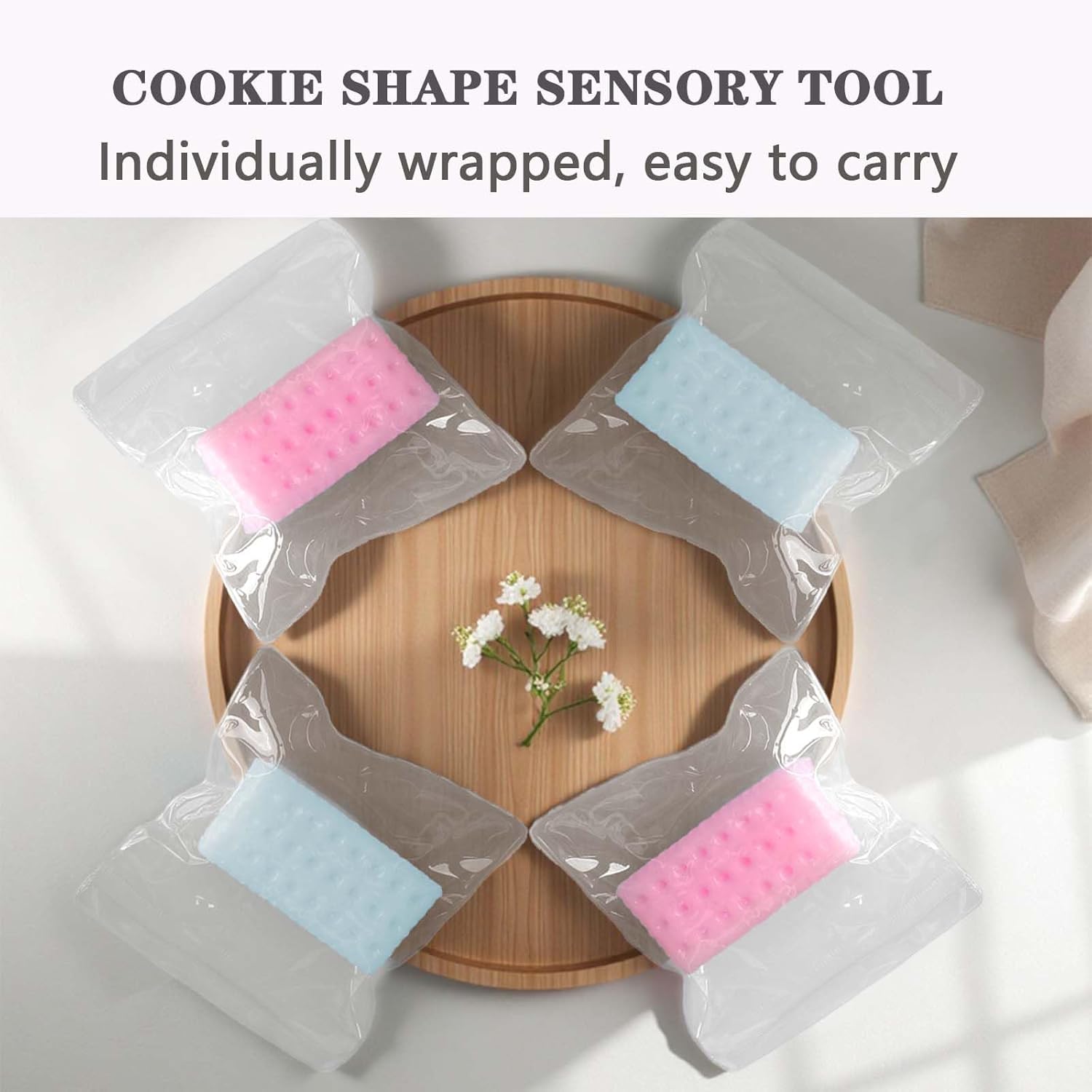 Stress Relief Squishy Tool, Cookie Shape Sensory Tool with Solid Squish, Anxiety and Relaxation Squeeze Tool for Adults Men Women (Brown)