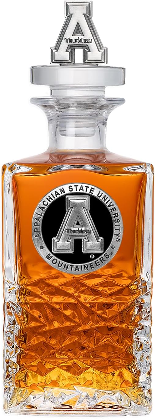 Michigan Heritage Decanter with 3D Stopper | 25 OZ Liquor Pourer | Expertly Crafted Pewter Glass