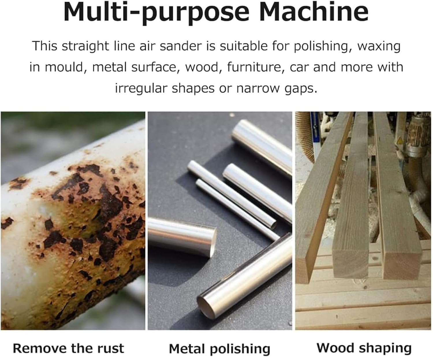 Multi Purpose Air Sander Featuring Iron Rubber Sanding Pads Designed for Narrow Gaps Car Detailing Furniture Refinishing Miniature Air Polisher