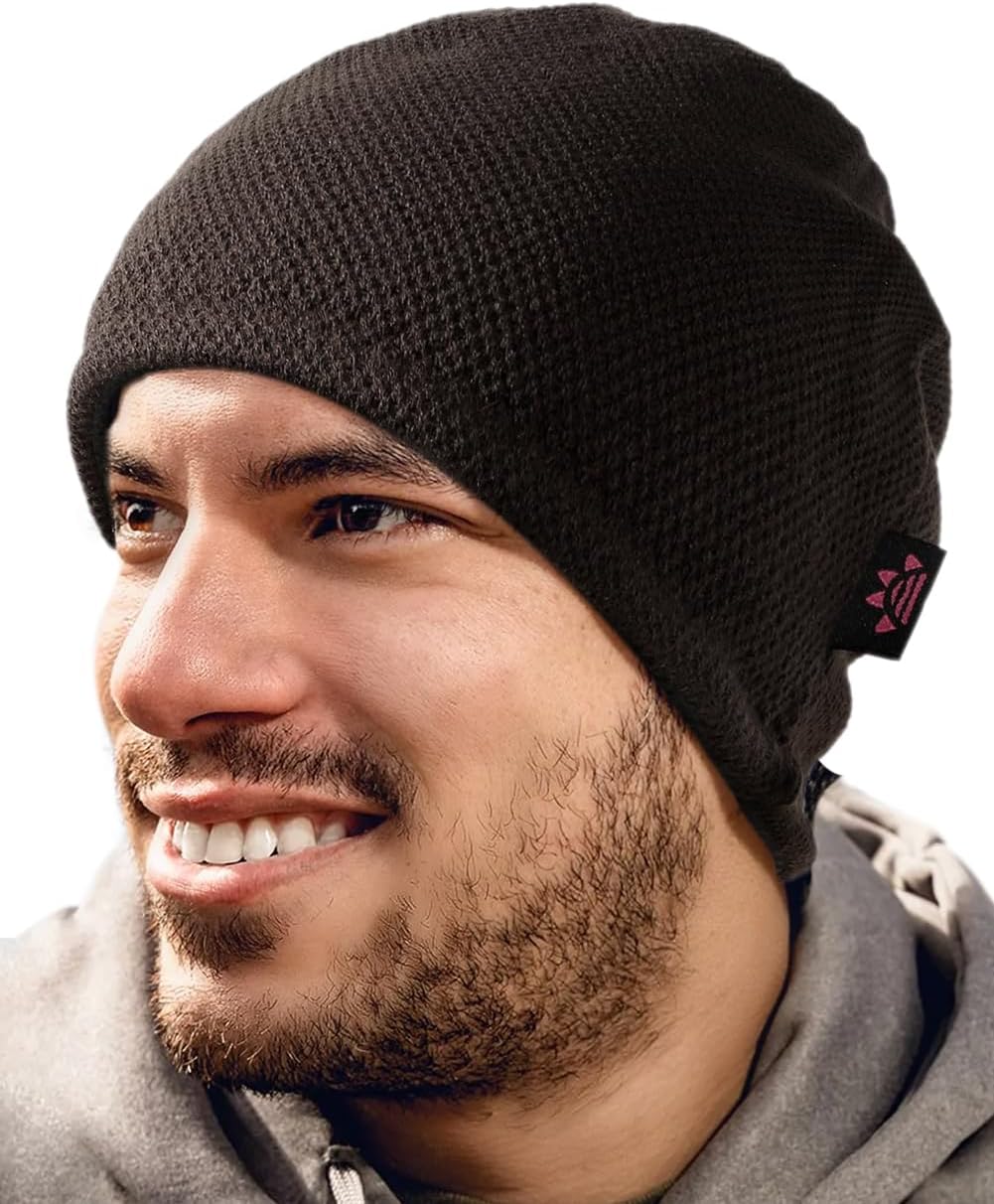 Lvaiz Mens Winter Beanie Hat Warm Fleece Lined Skull Cap for Men Reversible Women Windproof Watch Hat Knit Warm Unisex Beanie - Image 2