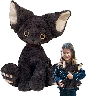 黒猫のぬいぐるみ、猫のぬいぐるみ - ビスタプリントかわいい動物人形ぬいぐるみ黒猫ぬいぐるみ,23 センチメートル/9.06 インチぬいぐるみソファ飾り、ソフトぬいぐるみ猫リビングルーム、寝室、寮、家の装飾