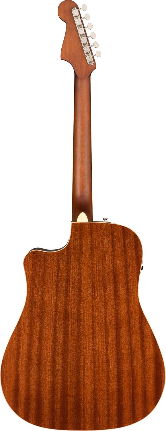 Fender Redondo Player Acoustic Electric Guitar Bundle with Midnight Blue Gig Bag, Strap, Clip-on Tuner, Strings, String Winder, Picks, and Austin Bazaar Instructional DVD - Natural