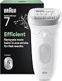 Braun Silk·épil 7, Epilator with Wide Head for Easy Hair Removal, Wet & Dry, Lasting Smooth Skin, 7-011, Silver - 1