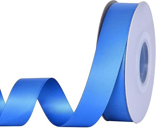 Miniatura 161 de YAMA Cinta de satén de doble cara, 7/8 pulgadas, 25 yardas para envolver regalos, color rosa