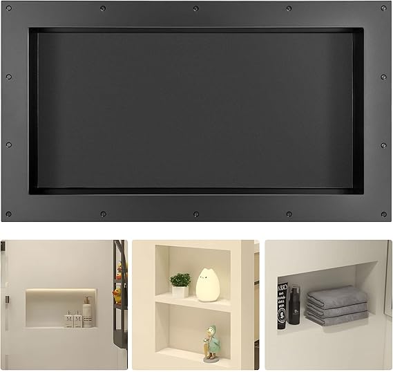 Suteck Shower Niche Ready for Tile 16" x 28", Single Shelf Niche Shower