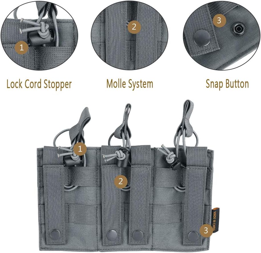 EXCELLENT ELITE SPANKER Open-Top Single/Double/Triple Molle Mag Pouch for M4 M14 M16 AK AR Elastic Rifle Magazines for Pistol Mag Pouch