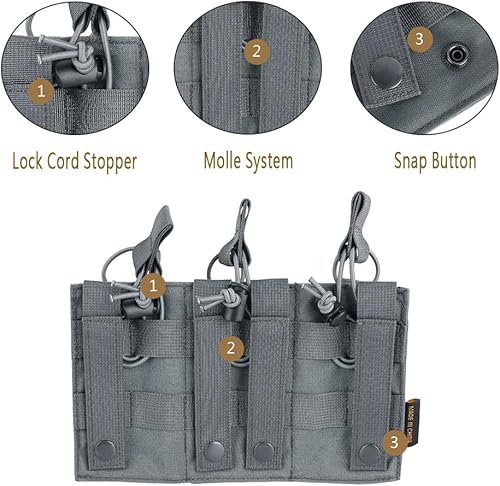 Miniatura 63 de EXCELLENT ELITE SPANKER Funda para rifle elástico Mag M4 M14 M16 AK AR para rifle elástico M4 M14 M16 AK AR para bolsa de pistola Mag Doble-Negro