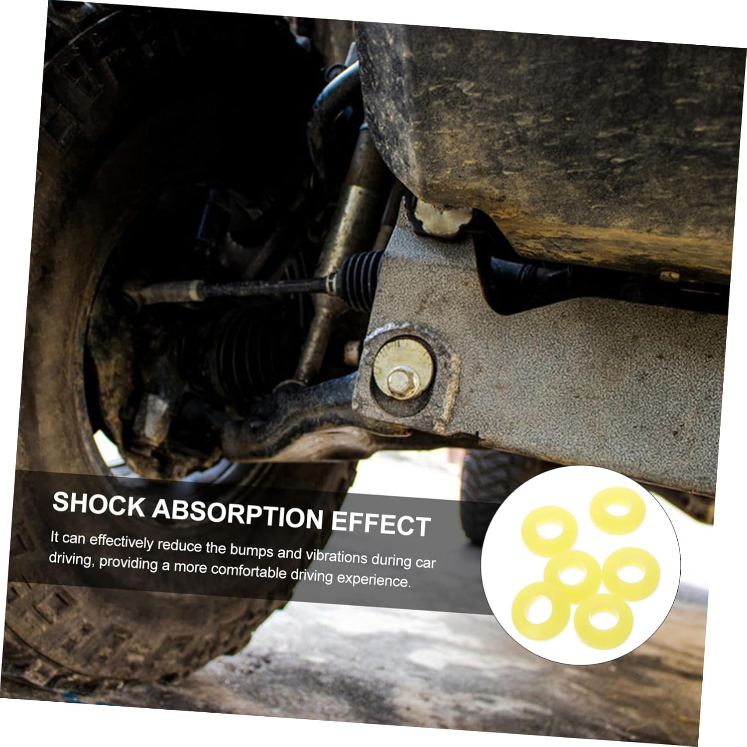 100Pcs Car Shock Absorption Ring Bushing Damping Buffer Cushion for Suspension Stability Easy to Install Compatible with Various Vehicle Models