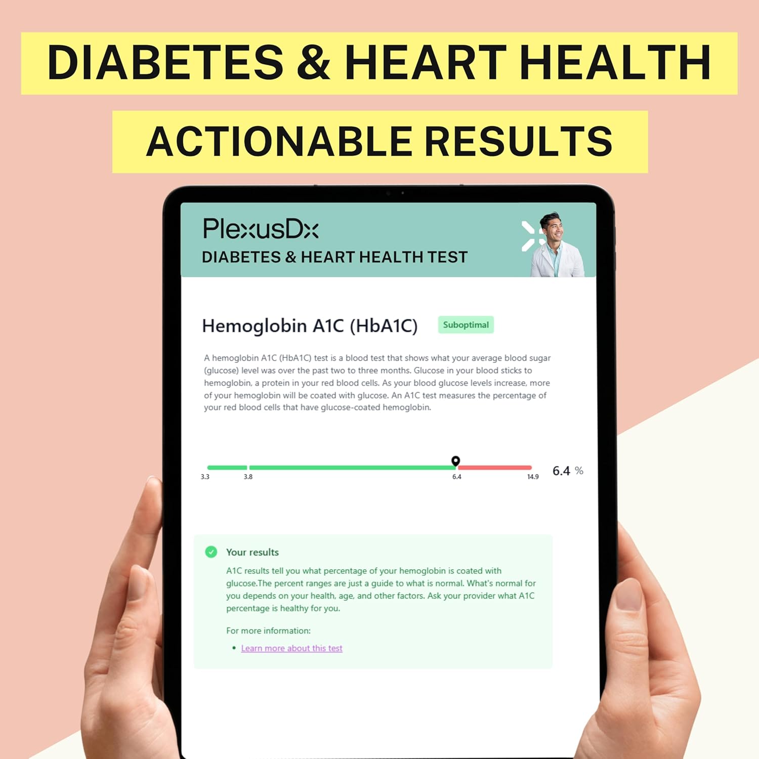 A1C Home Test Kit and Cholesterol Testing Kit | 9 Vital Biomarkers for Diabetes and Heart Health | HbA1c, Glucose, HDL, LDL, VLDL, Triglycerides | Lipids and Blood Sugar Testing Kit