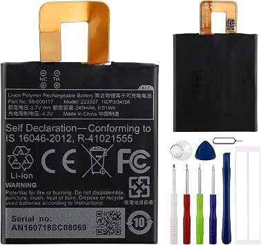 58-000117 Replacement Battery for K Oasis KO1223337SW56RW Battery with Tools