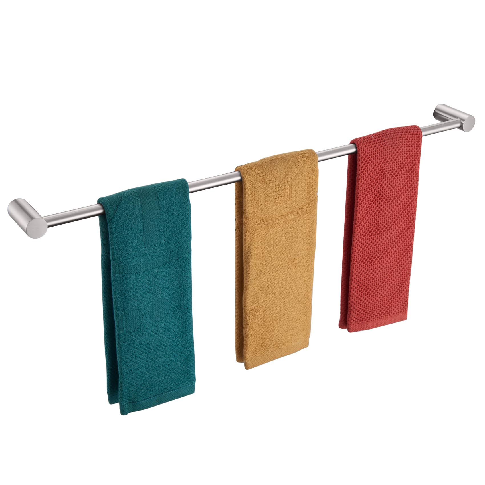 KOKOSIRI Towel Holder Brushed Nickel 36-Inch Towel Rack for Bathroom Wall Mount Single Bar Stainless Steel Bathroom Hardware Accessories, B4007BR-L36