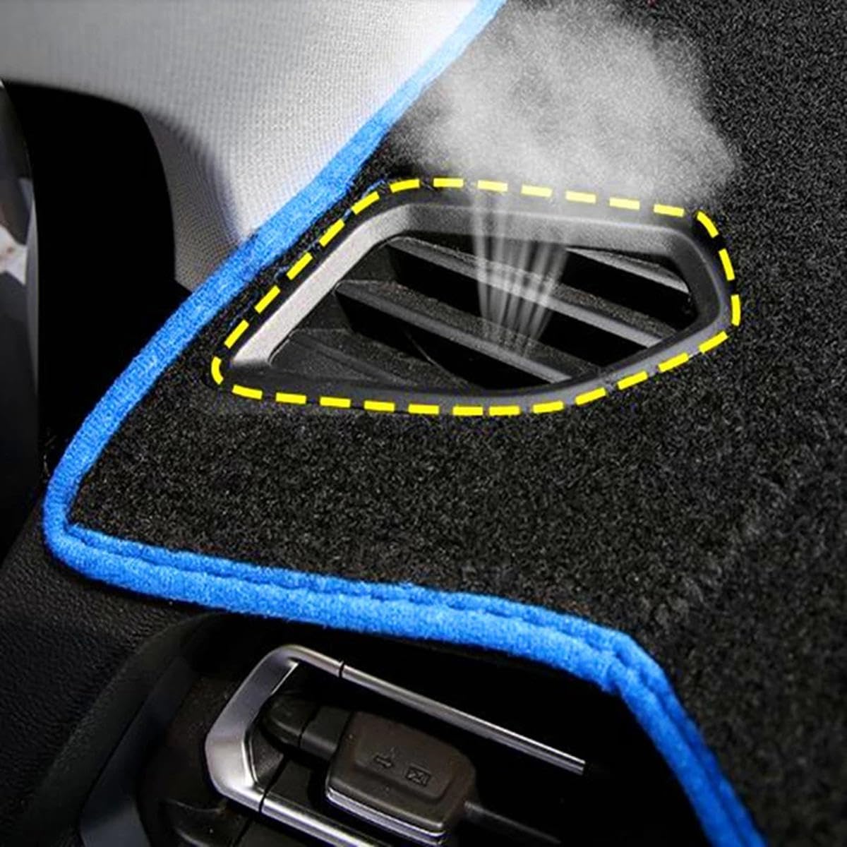 Auto Coperture Cruscotto per Dacia Sandero Stepway LLL 2023,Evitare Light Pad Tappetino Copri Parasole, Antiscivolo Copertura del cruscotto,LHD