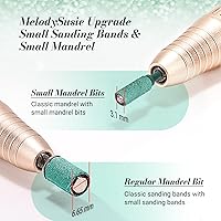 Vista 53 de MelodySusie 50 Pcs Nail Drill Bits Small Sanding Bands with 3.1mm Mandrel Bit, 120 Medium Grit Nail File for Acrylic Nails Gel Manicures and Black