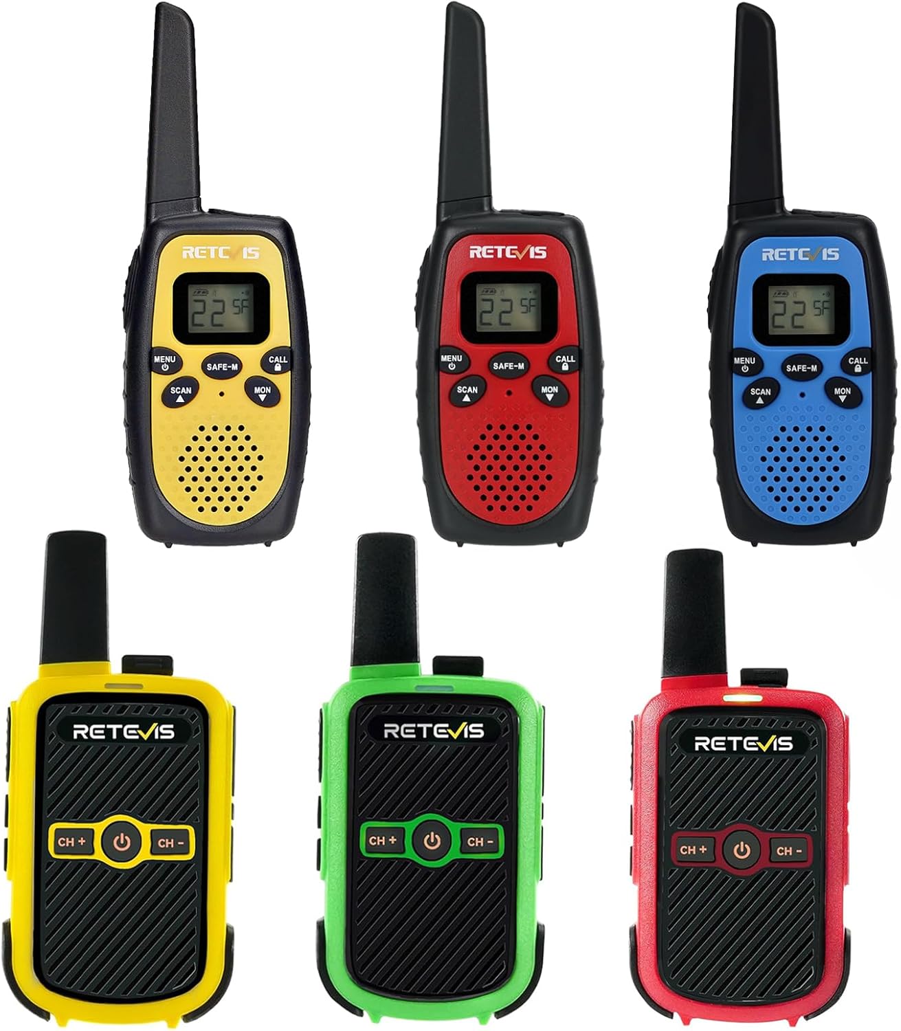 Retevis RT628S Walkie Talkies for Kids Bundle with RT15 Walkie Talkies for Adults, Mini Walkie Talkies for Family Hiking Camping, VOX, Kids Toys