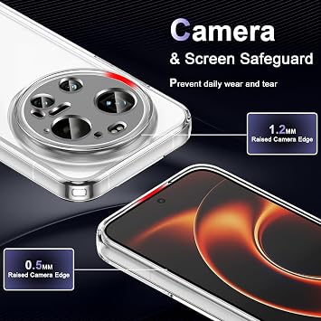 Case for Xiaomi 17 Ultra 5G, Military Grade Drop Protection Phone Case, Yellowing Resistant, Anti-Scratch Hard PC Back, Shockproof Hard Ultra-Thin Protective Cover, Clear