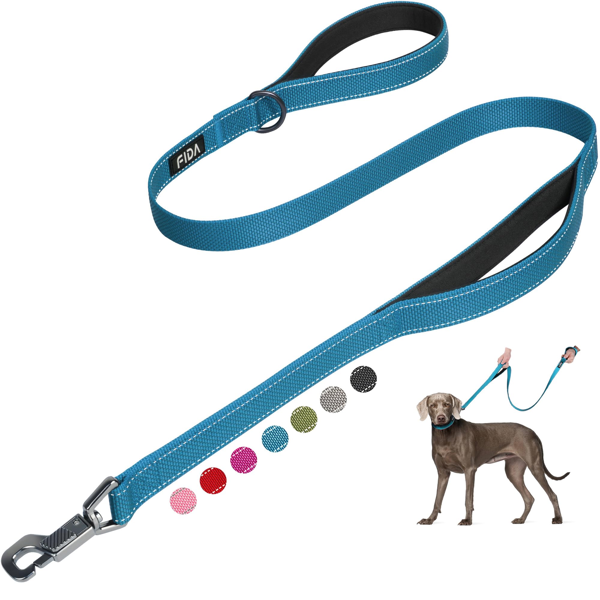 Amazon | Fida 犬 リード 中型犬 大型犬用リード 持ち手2個 ちやすい