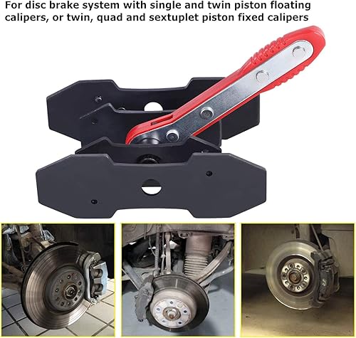 Miniatura 4 de JOJOY LUX Herramienta de prensa de pinza de freno llave expansora de trinquete oscilante de 360 grados esparcidor de pistón de rueda de automóvil