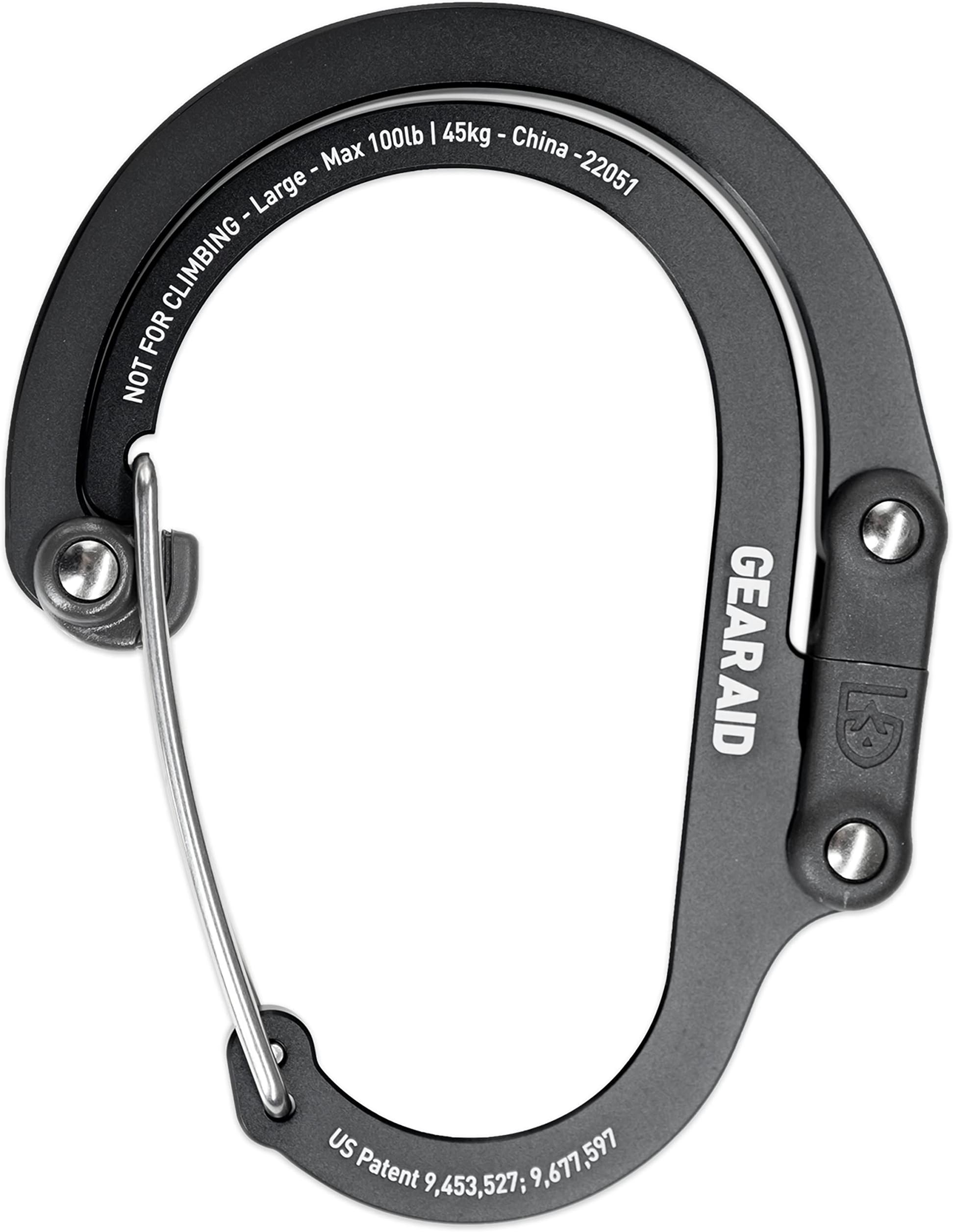HEROCLIP Carabiner Clip and Hook (Large) | for Camping, Backpack, Organization, and Garage