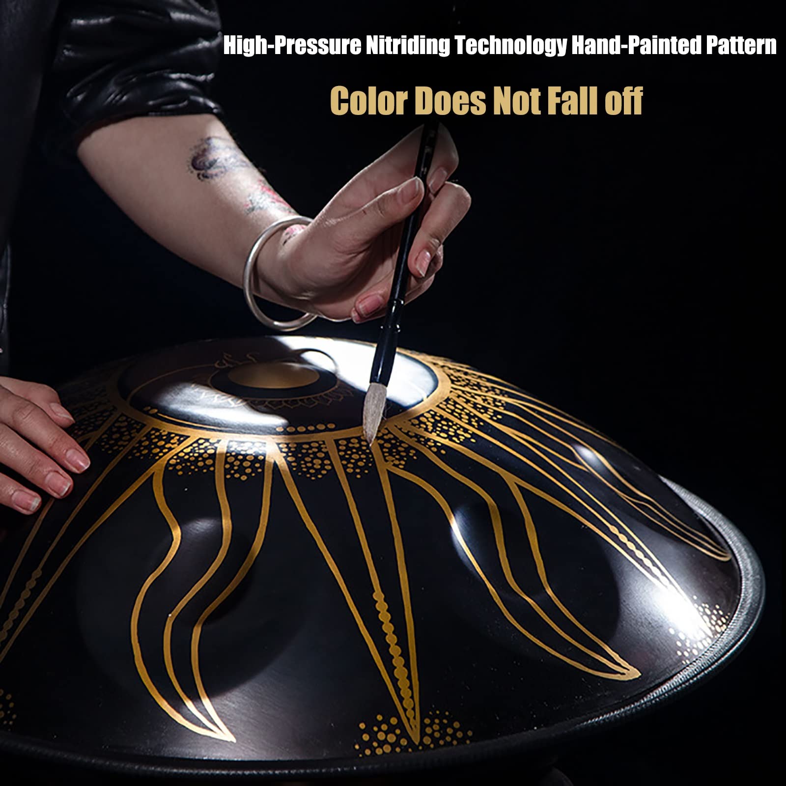 Amazon | 22 インチ ハンドパン スチール ドラム - 手描きのパターン