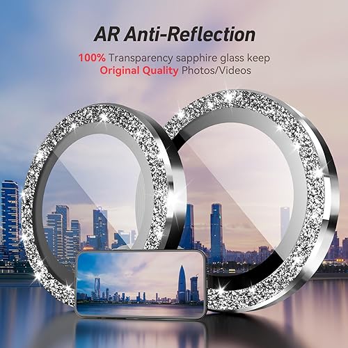 Miniatura 107 de Paquete de 3 x 2 protectores de lente de cámara Jeluse para iPhone 14 Pro Max para iPhone 14 Pro, cubierta protectora de pantalla de vidrio templado
