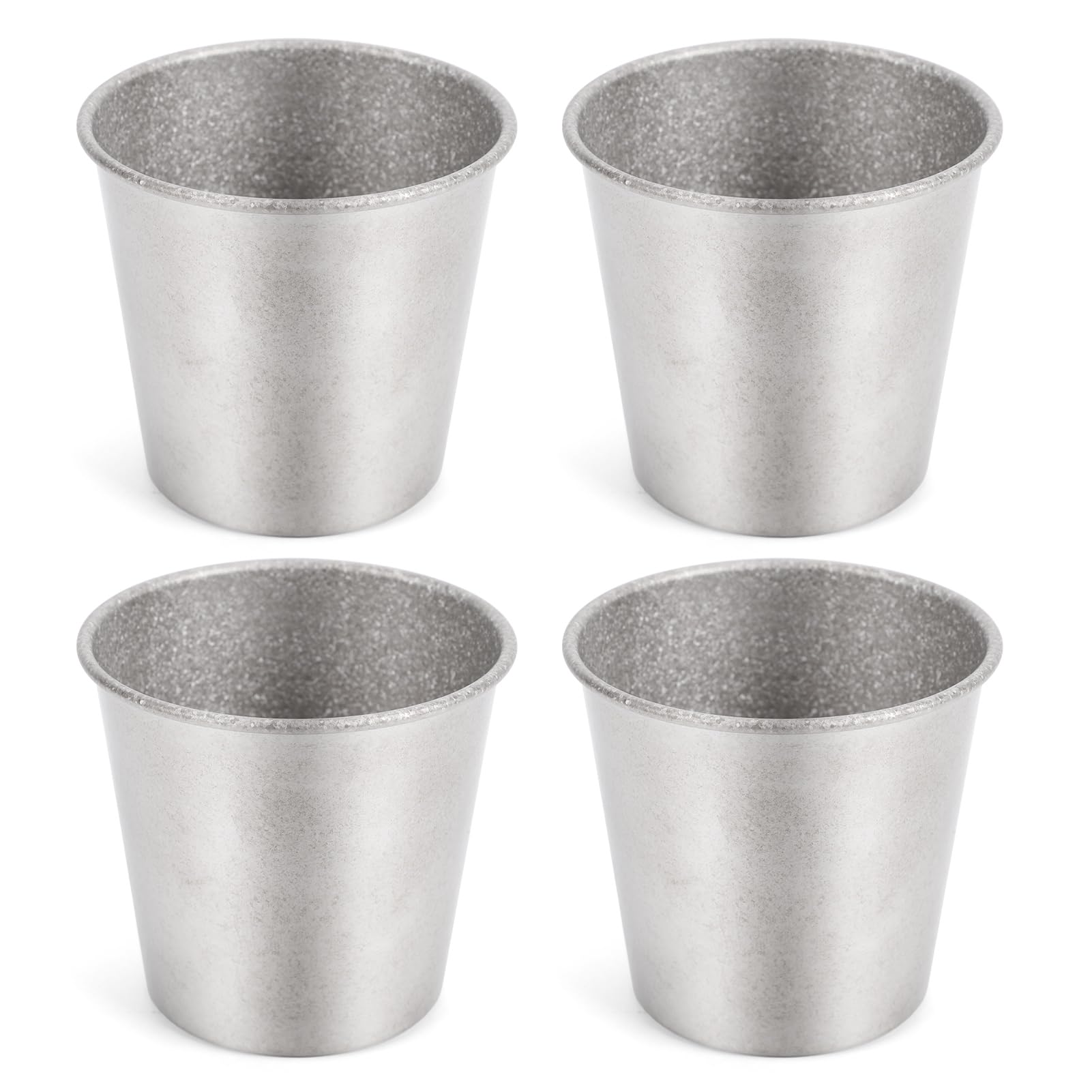 Eacam Ti Camping Cup Tazza da Campeggio in Titanio Tazza da Bere in Titanio 200ml caffè Pure Ti Esterno Monostrato con Interno Liscio per (Quattro Tazze Stile Fiore di Ghiaccio)