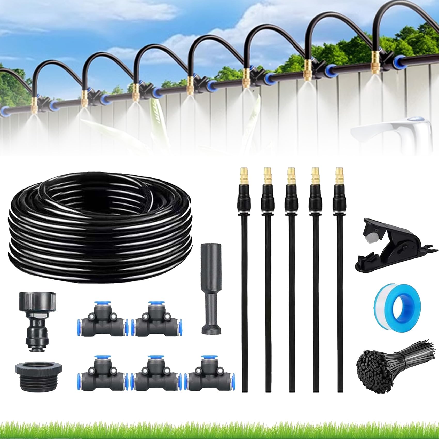 Irrigation System Garden 360° Adjustable Curved Garden Irrigation ...