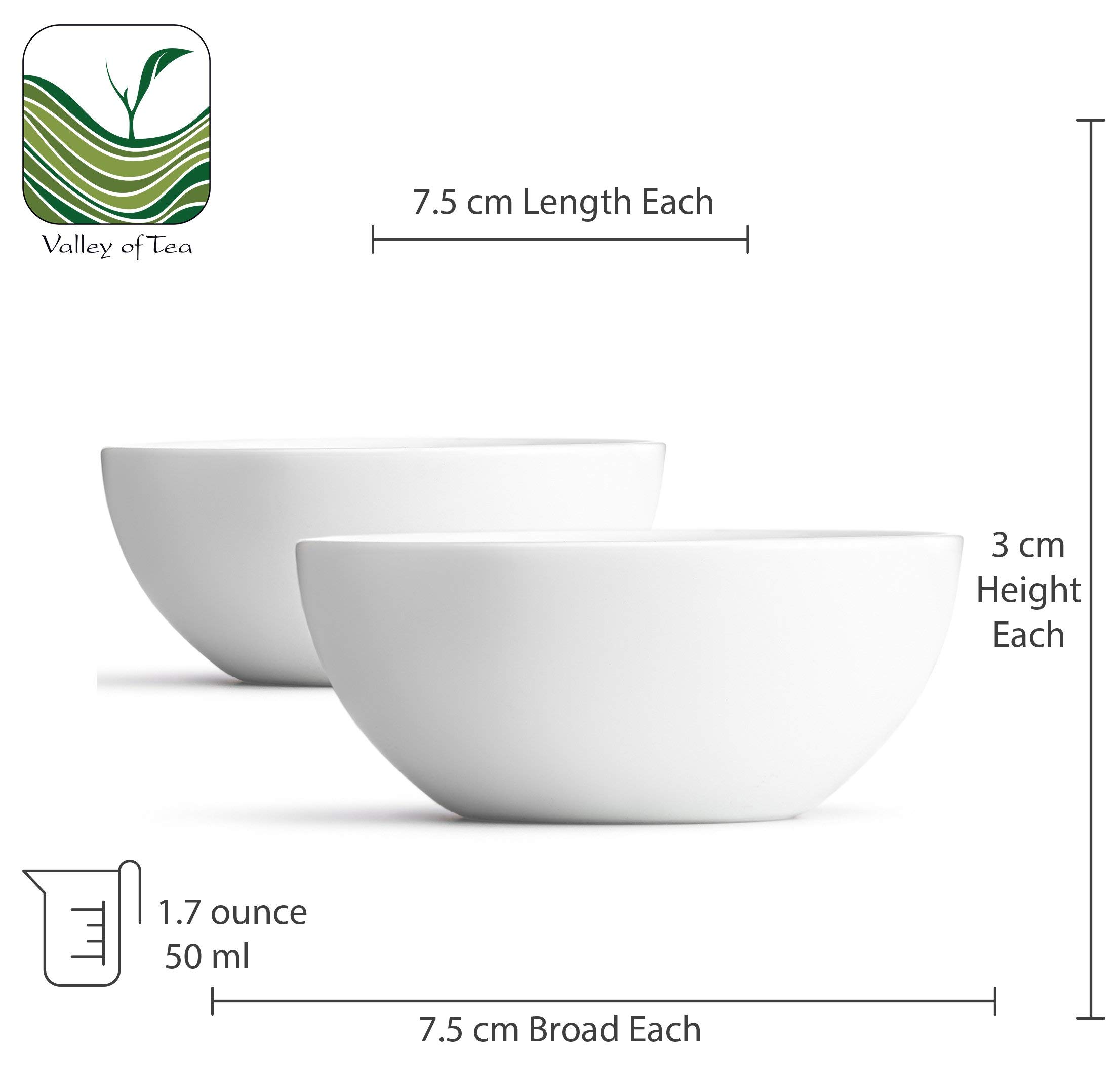 Chinese Tea Cup Bone Porcelain - 2 Teacups From China In Thin Porcelain - Classic Bowl Shape 50 ml Each