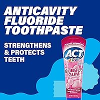 Vista 5 de ACT Kids - Pasta de dientes con flúor anti-caries 4.6 oz. Sabor explosión de goma de mascar