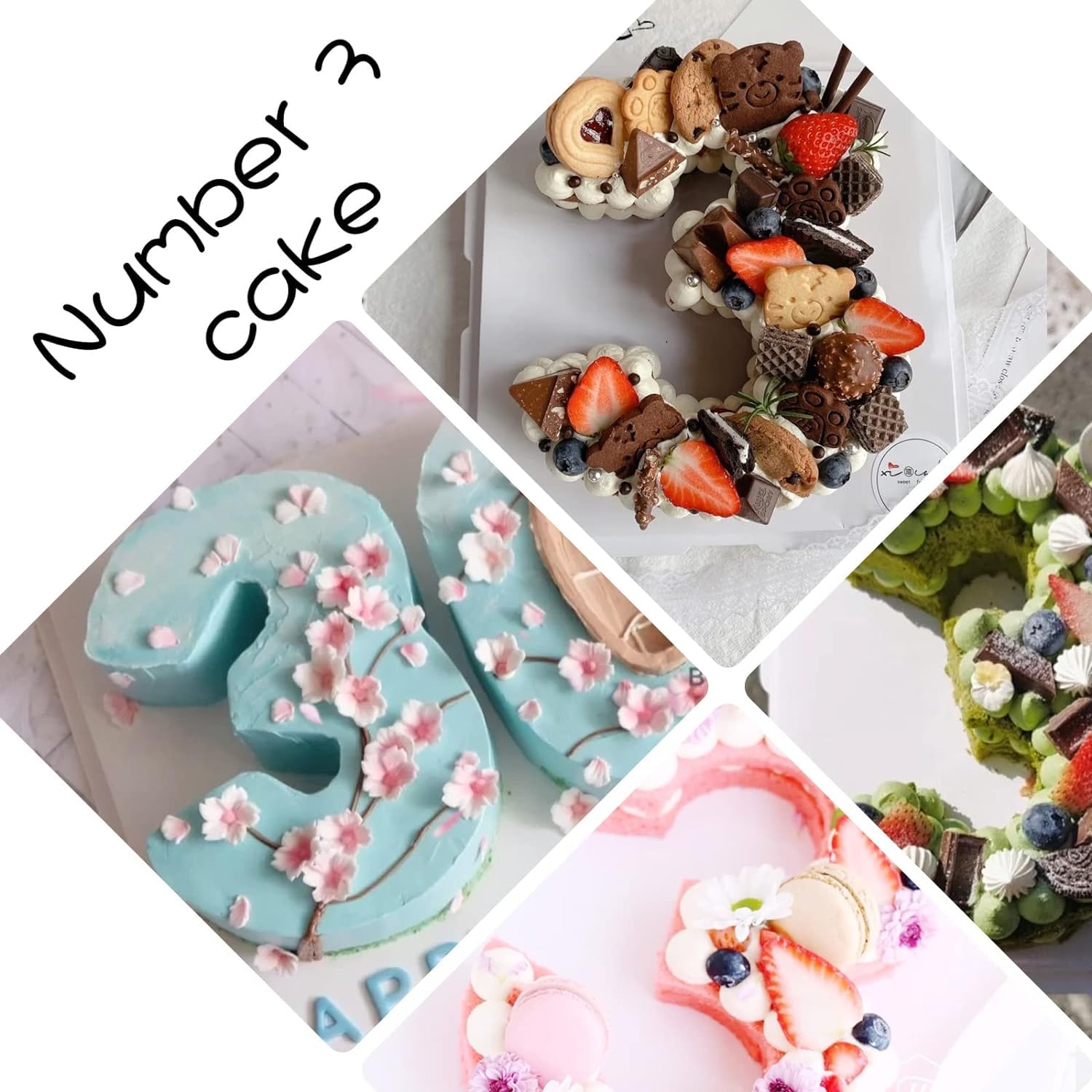 Stampo Per Torta A Numero 3 In Silicone - Per Compleanni, Matrimoni E Feste, Antiaderente - Foto 12