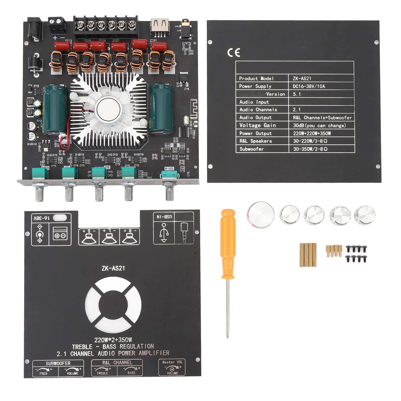 TPA3255 Modulo Amplificatore di Potenza Bluetooth Scheda Amplificatore Digitale Ad Alta Potenza 220Wx2 per Altoparlanti Fai-da-te