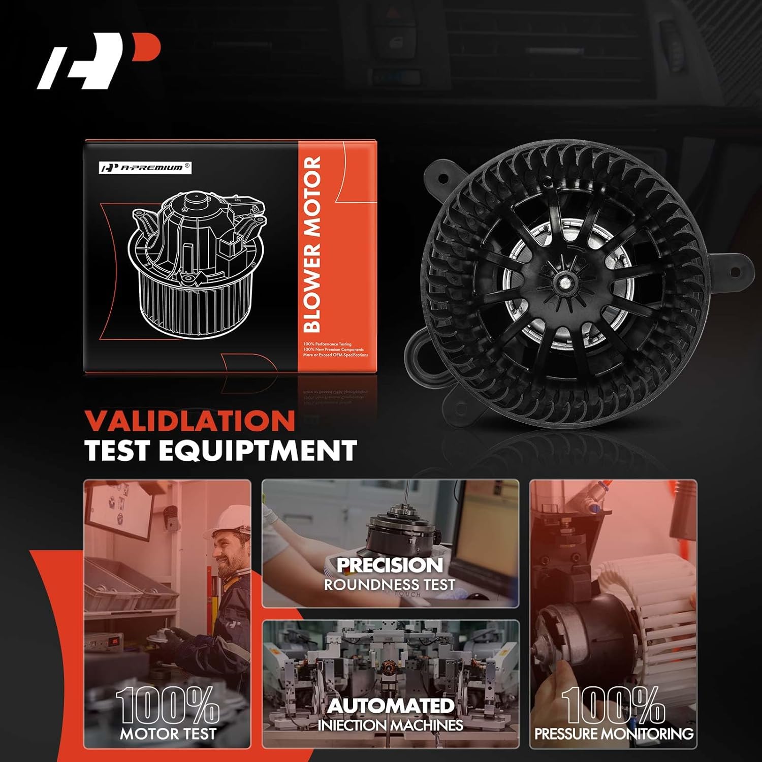 A-Premium Front HVAC Heater Blower Motor Compatible with Jeep Wrangler 1997-2001, Cherokee 1997-2001, Sport Utility - Replace# 4886150AA