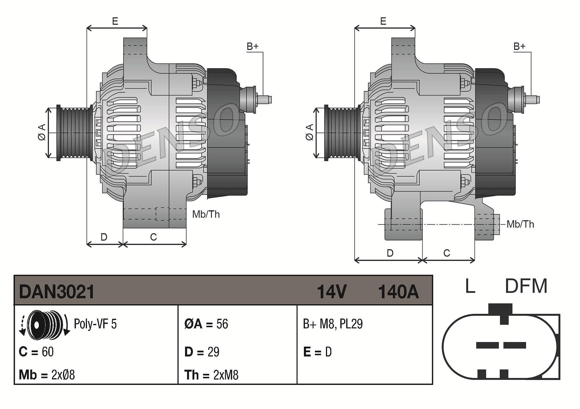 DENSO Generatore DAN3021