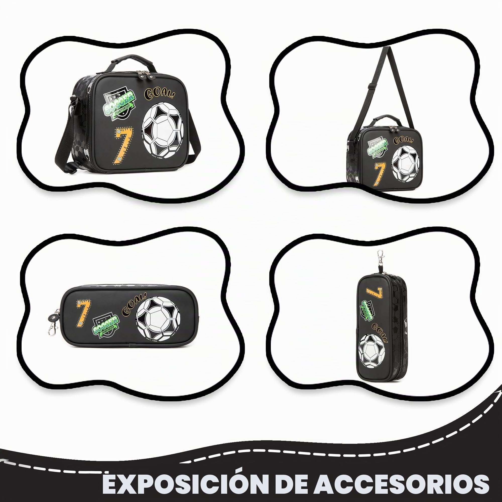 HTgroce Mochilas Escolares Niños con Ruedas,Mochilas Trolley 3 en 1 Bolsa de Estuche Equipaje de Viaje