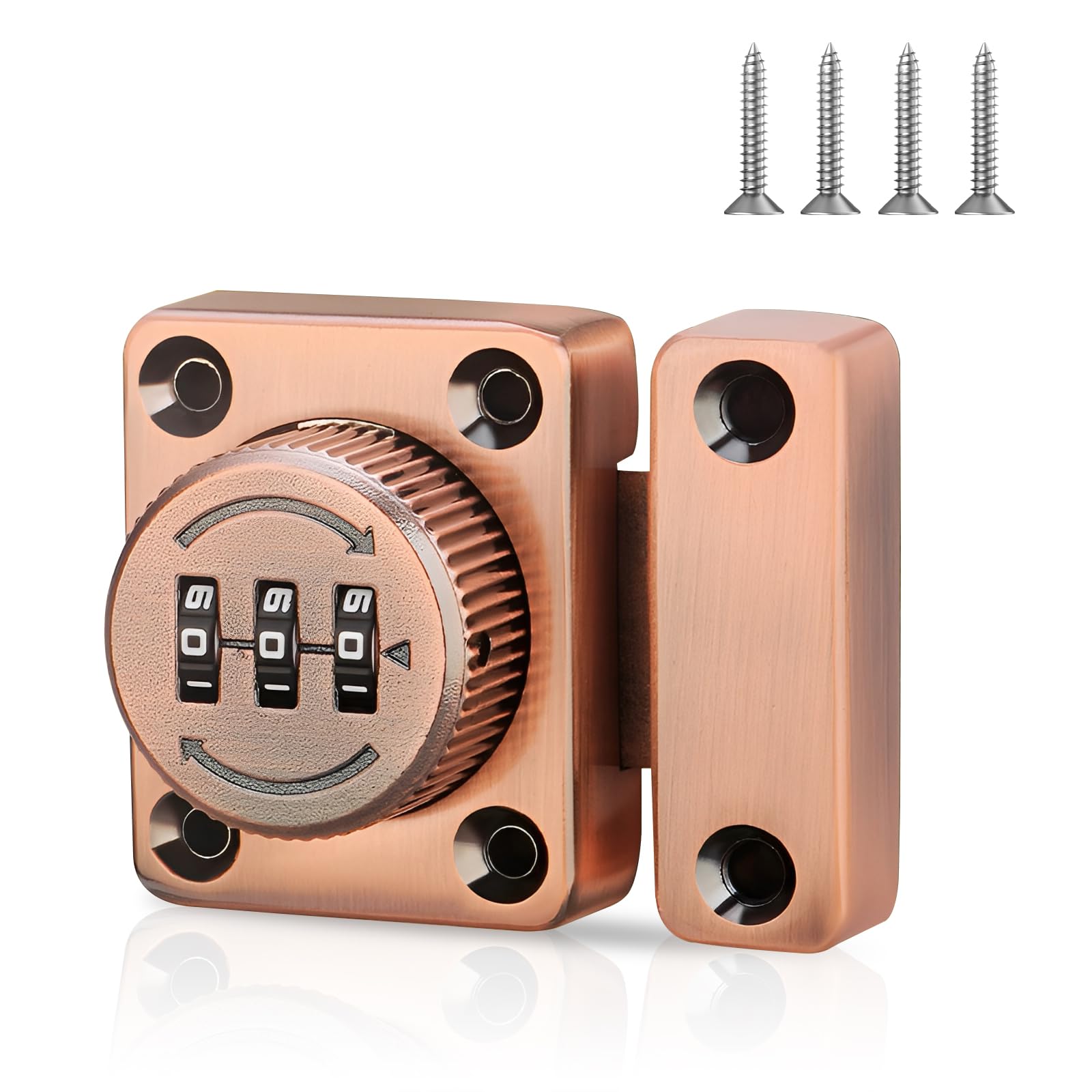 Password Hasp Locks, Cabinet Locks Hasp Latch 3-Digit Password's Combination Lock Fits Use to Gate Latch for Wardrobe Cupboard Office Lock Fits Cabinet