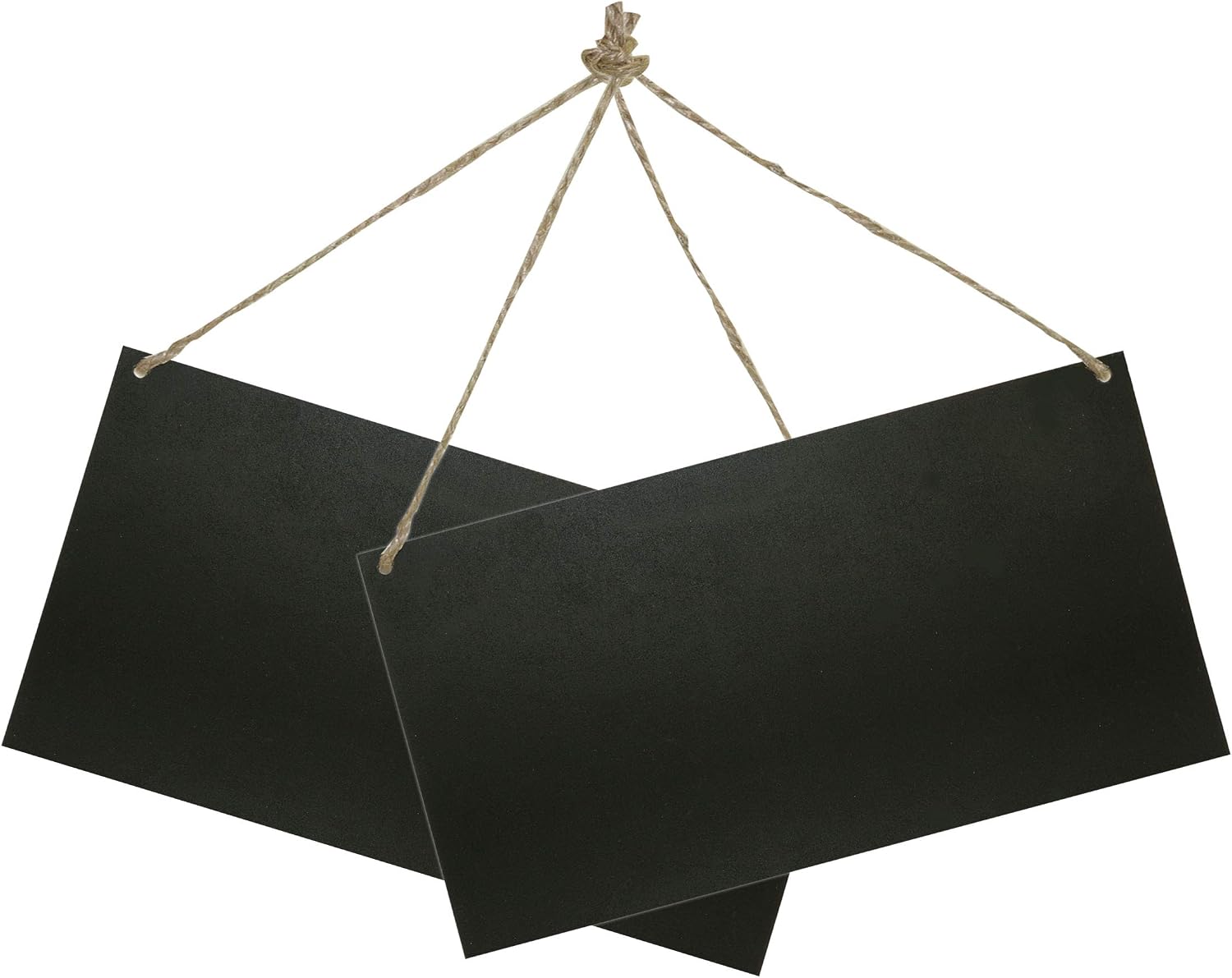 Chalkboard Hanging Signs Erasable Wood Rectangle Small Vintage Rustic Blackboard Message Memo Display for Wedding, Bar, Restaurant, Kitchen Pantry & Wall Decor, 2 Pack