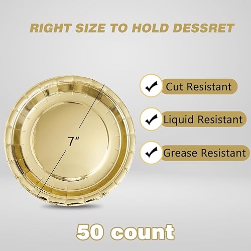 Miniatura 62 de Platos de papel desechables rojos, 50 platos llanos de 9 pulgadas a granel para suministros de fiesta, platos de fiesta de colores y resistentes