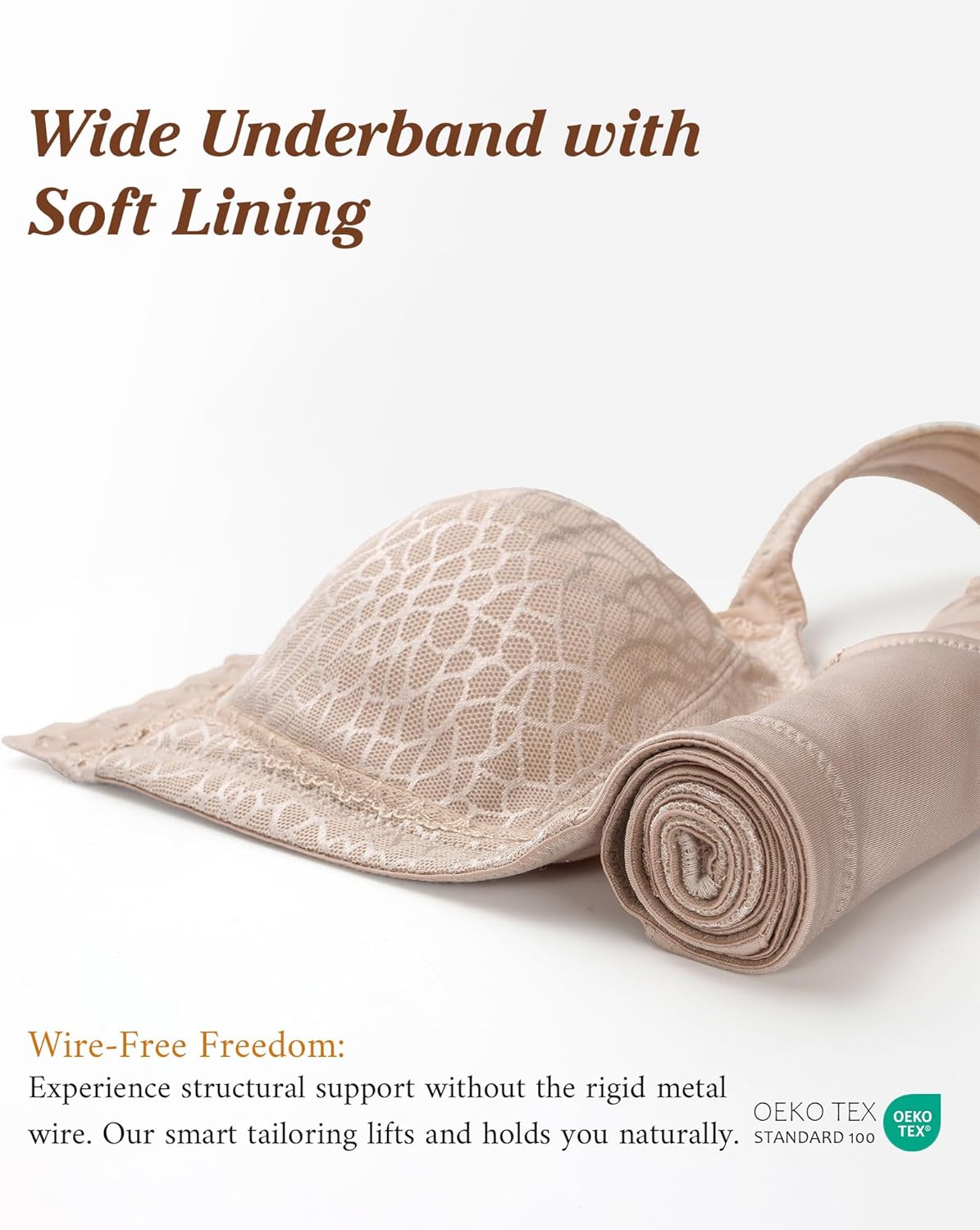 HACI Women's Front Closure Posture Bra Full Coverage Back Support Wirefree Unpadded - Image 5