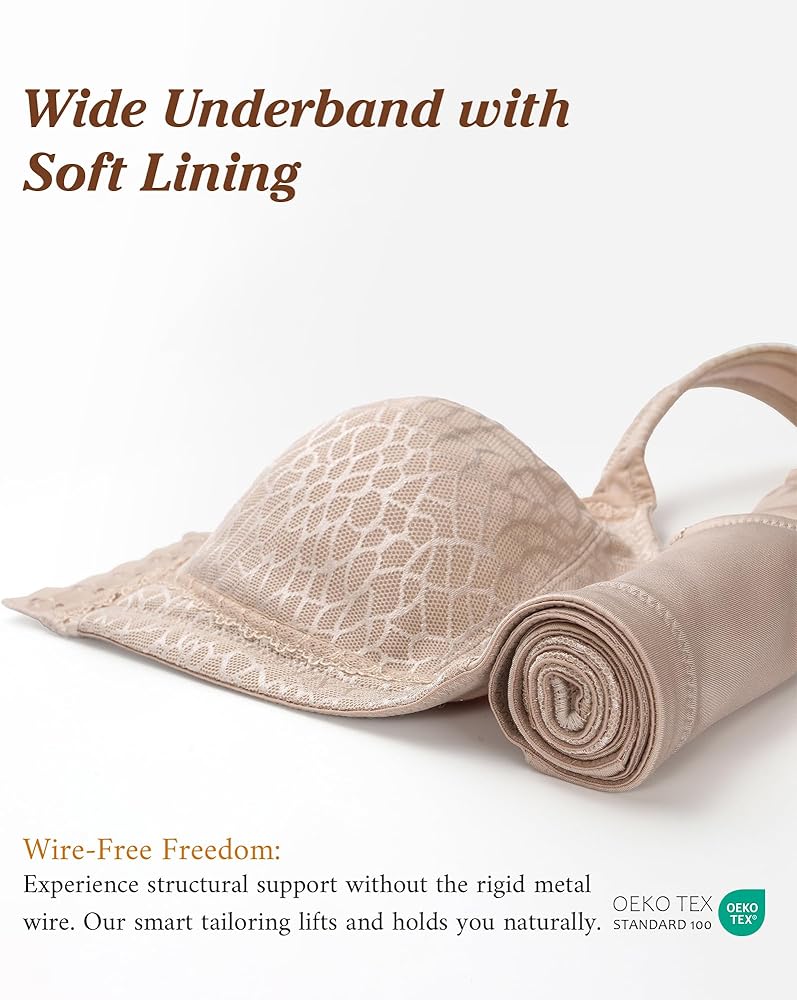 HACI Women's Front Closure Posture Bra Full Coverage Back Support