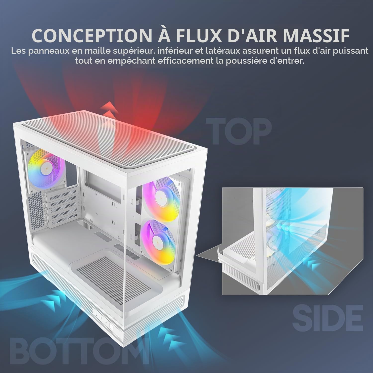 ANTEC Constellation C2M ARGB White Boîtier PC MicroATX