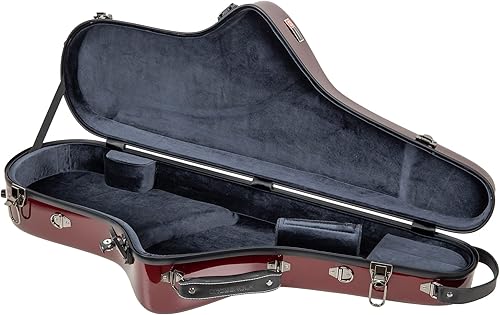 Miniatura 23 de Crossrock Funda para saxofón tenor de grado profesional, gris espacial, bloqueo TSA, protección elegante y élite, correas desmontables, bolsillo