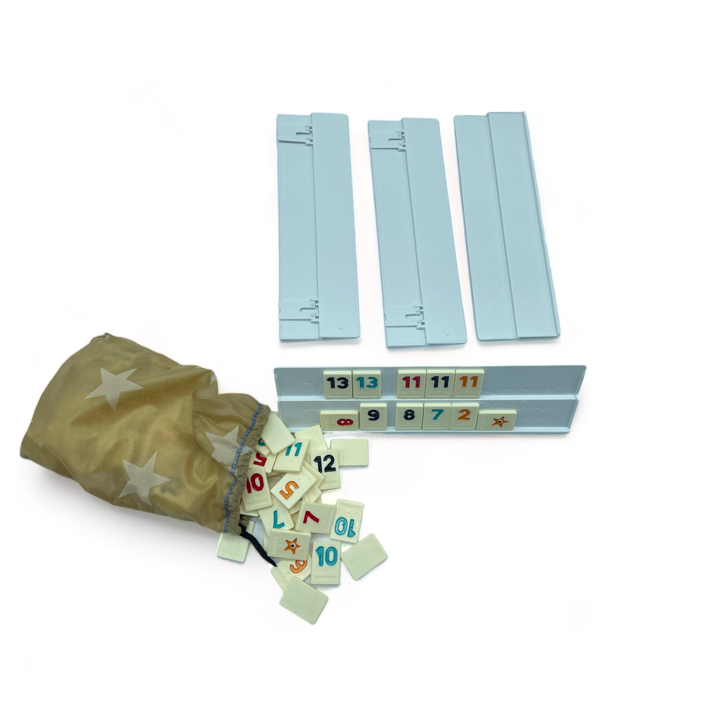 Mini Okey/Rummy Voyage Vienberg – Format Compact, Plateau Pliable, Pions Mélamine, Idéal Camping, Pique-nique Et Déplacements