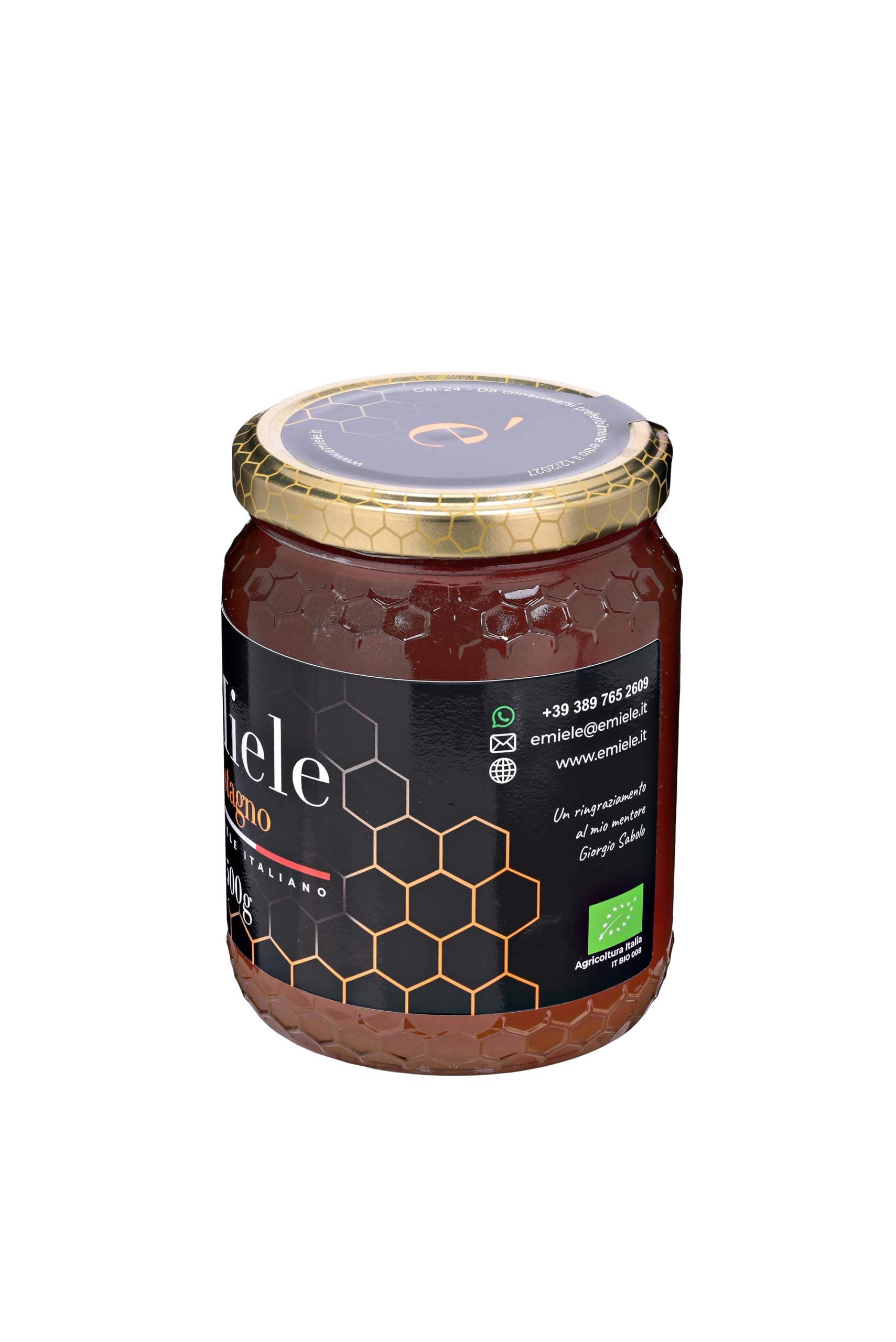èMiele – Miele biologico di castagno 500 g | Raccolto in Valchiusella Piemonte | Miele italiano non pastorizzato, gusto intenso, naturale e ricco di minerali