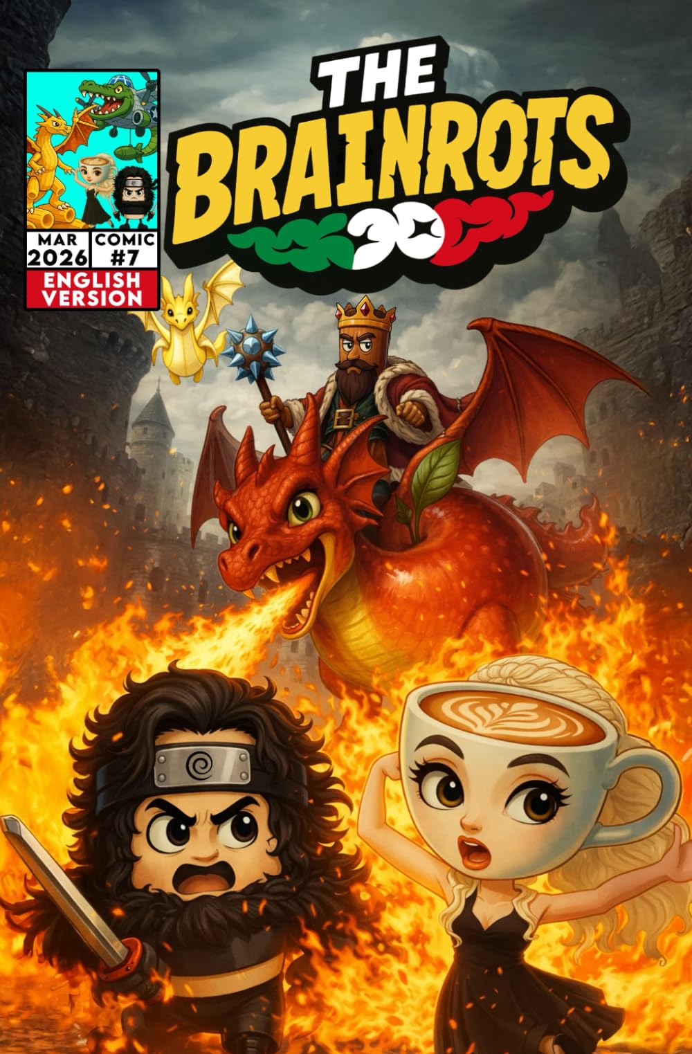 THE BRAINROTS #7 - Issue Seven [English Version] - The Comic with the Italian Brainrot Characters [FantasyRot Story]: 3 Complete Comic Stories in ... Brainrot characters [ English Version ])