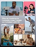 Vista 8 de Micrófono inalámbrico Hollyland Lark M2 para iPhone/Cámara/Android/PC, Audio de alta fidelidad 48kHz/24-bit, Alcance de 300m, Cancelación de ruido