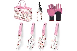 Garden Supplies for Women: 7-Piece Floral-Themed Gardening Tool Set