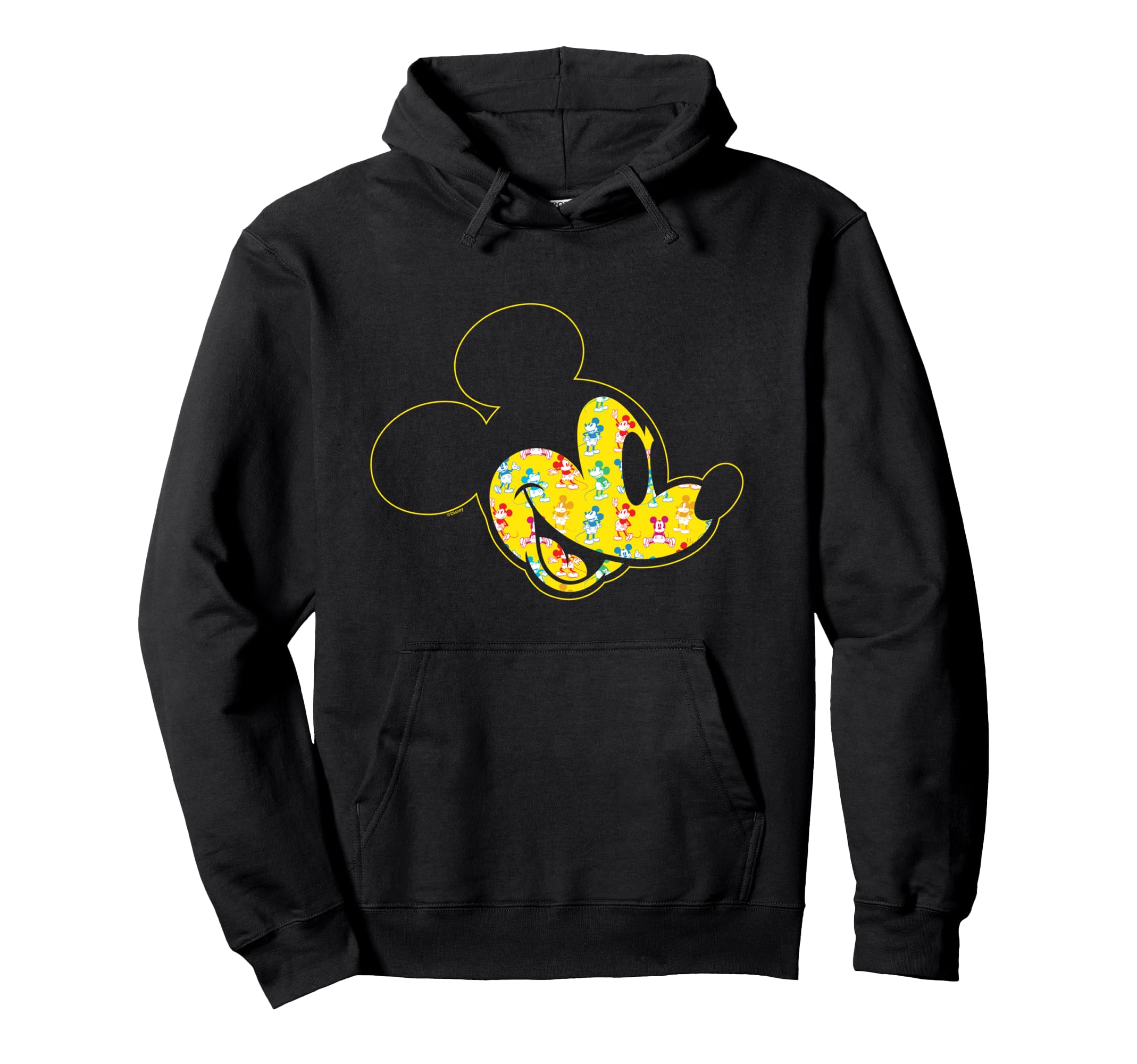 Sweat à capuche imprimé Mickey jaune le vêtement casual idéal - 2